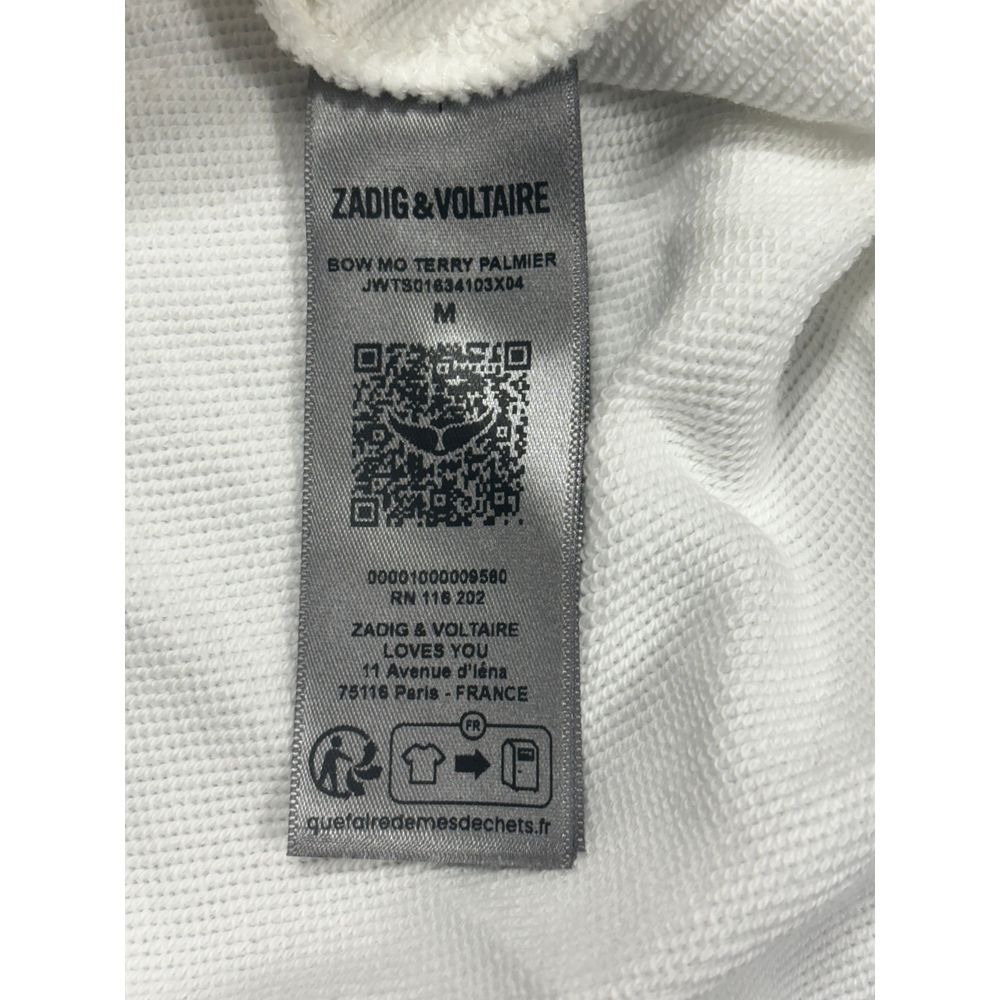 Zadig & Voltaire‎ NWT Short-Sleeved T-Shirt Terry Palmier Print in /White M $248 - Picture 7 of 8